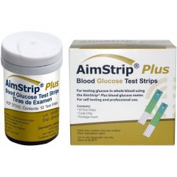 Test Strip Blood Glucose Test Strips AimStrip® Plus 50 Strips per Pack by Germaine Laboratories  ID 37350